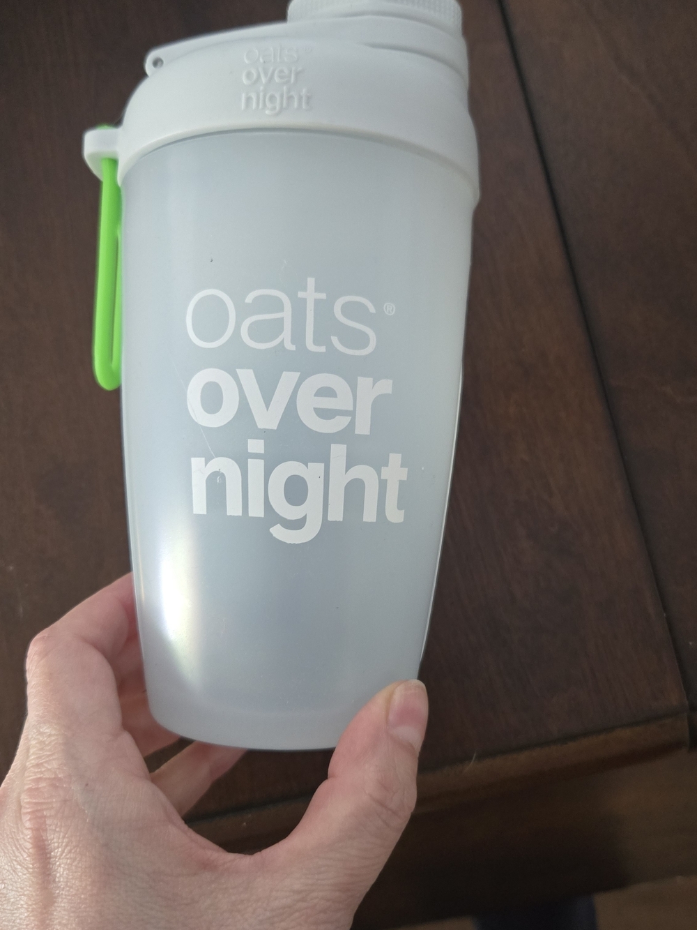 NWOT Oats Overnight White Travel Shaker Bottle
